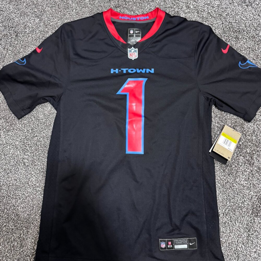 Houston Texans Nike Football Jersey Mens Small Black NFL Stefon Diggs H Town